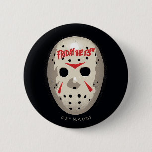 Fredag den 13   Hockey Mask Graphic Knapp