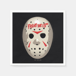 Fredag den 13 Hockey Mask Graphic Pappersservett