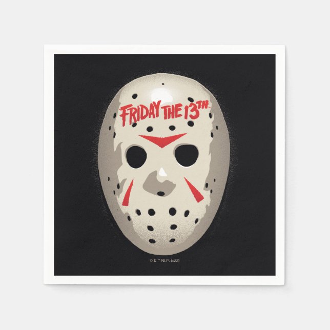 Fredag den 13 | Hockey Mask Graphic Pappersservett (Framsidan)