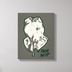 Fredag den 13 Jason Voorhees Burlap Sack Canvastryck