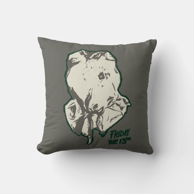 Fredag den 13 | Jason Voorhees Burlap Sack Kudde (Framsida)