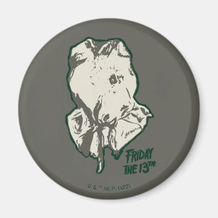 Fredag den 13 Jason Voorhees Burlap Sack Magnet