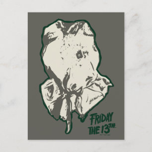 Fredag den 13 Jason Voorhees Burlap Sack Vykort
