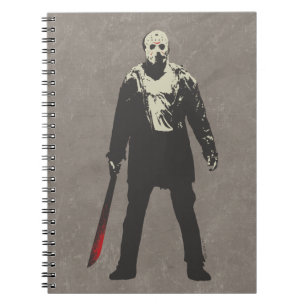 Fredag den 13 Jason Voorhees Character Art Anteckningsbok
