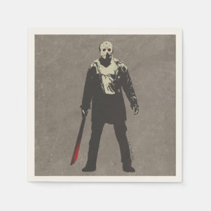 Fredag den 13 Jason Voorhees Character Art Pappersservett