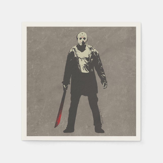 Fredag den 13 | Jason Voorhees Character Art Pappersservett (Framsidan)
