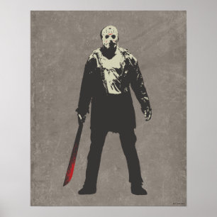 Fredag den 13 Jason Voorhees Character Art Poster