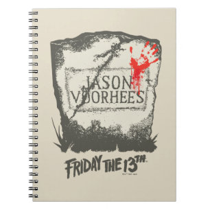 Fredag den 13 Jason Voorhees Headstone Anteckningsbok