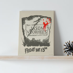 Fredag den 13 Jason Voorhees Headstone Canvastryck