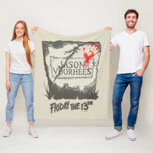Fredag den 13 Jason Voorhees Headstone Fleecefilt