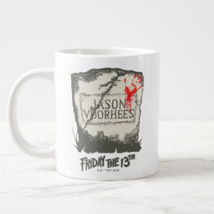 Fredag den 13 Jason Voorhees Headstone Jumbo Mugg