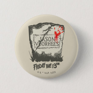Fredag den 13 Jason Voorhees Headstone Knapp