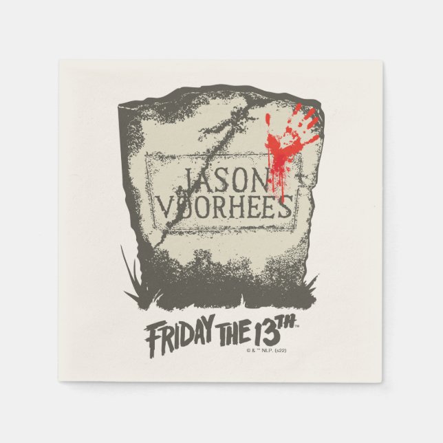 Fredag den 13 | Jason Voorhees Headstone Pappersservett (Framsidan)