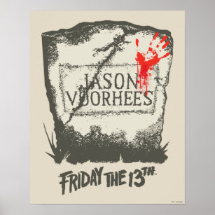 Fredag den 13   Jason Voorhees Headstone Poster