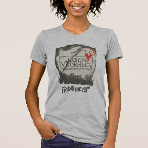 Fredag den 13 Jason Voorhees Headstone T Shirt