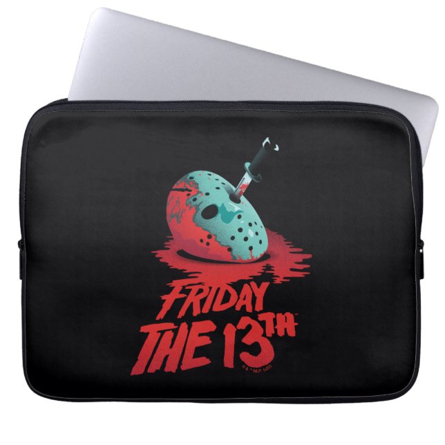 Fredag den 13 | Knivar genom Blue Hockey Mask Laptop Fodral (Framsidan)