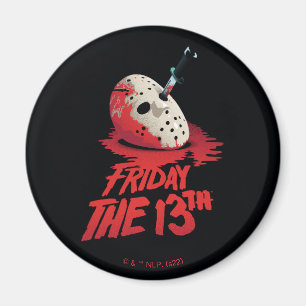 Fredag den 13 Knivar genom Hockey Mask Magnet