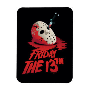 Fredag den 13 Knivar genom Hockey Mask Magnet