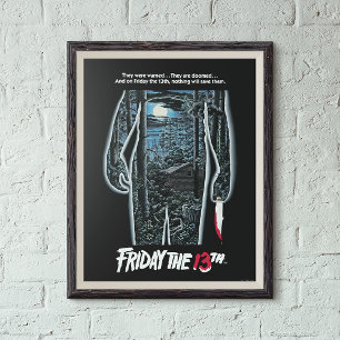 Fredag den 13 Silhouette Camp Theatrical Art Poster