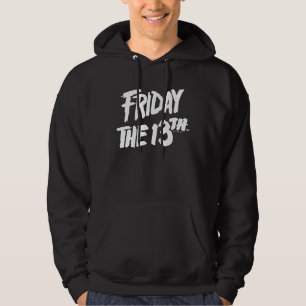 Fredag den 13 Staplad målad Logotyp Hoodie