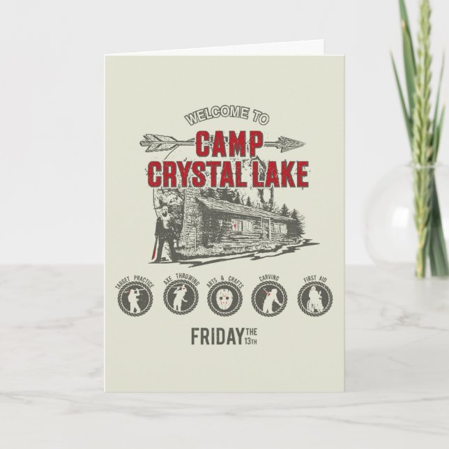 Fredag den 13 | Välkommen till Camp Crystal Sjö Kort (Framsida)