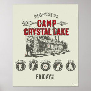Fredag den 13 Välkommen till Camp Crystal Sjö Poster