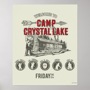 Fredag den 13   Välkommen till Camp Crystal Sjö Poster