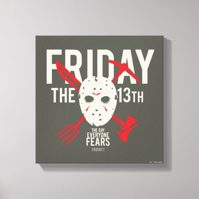 Fredag den 13 | Vapen Kor Hockey Mask Canvastryck (Framsida)