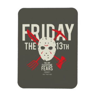 Fredag den 13 Vapen Kor Hockey Mask Magnet