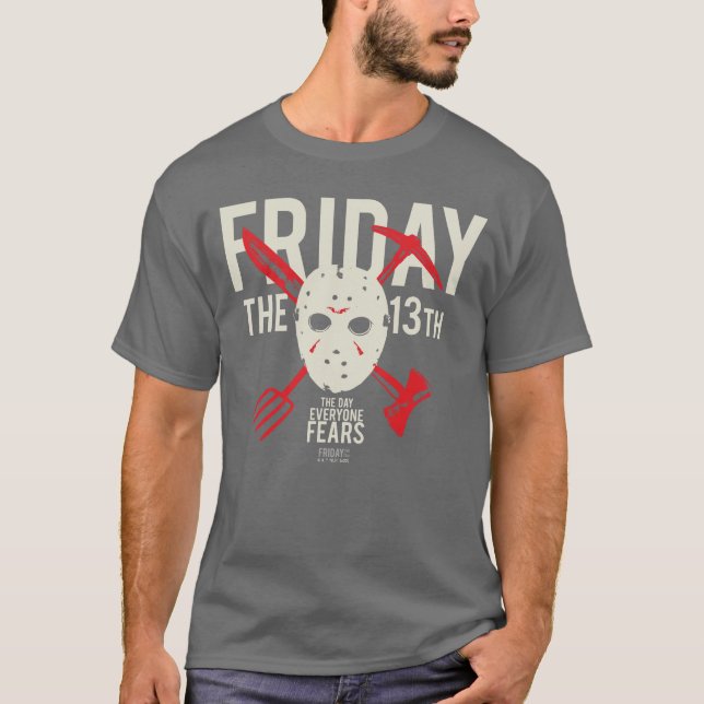Fredag den 13 | Vapen Kor Hockey Mask T Shirt (Framsida)