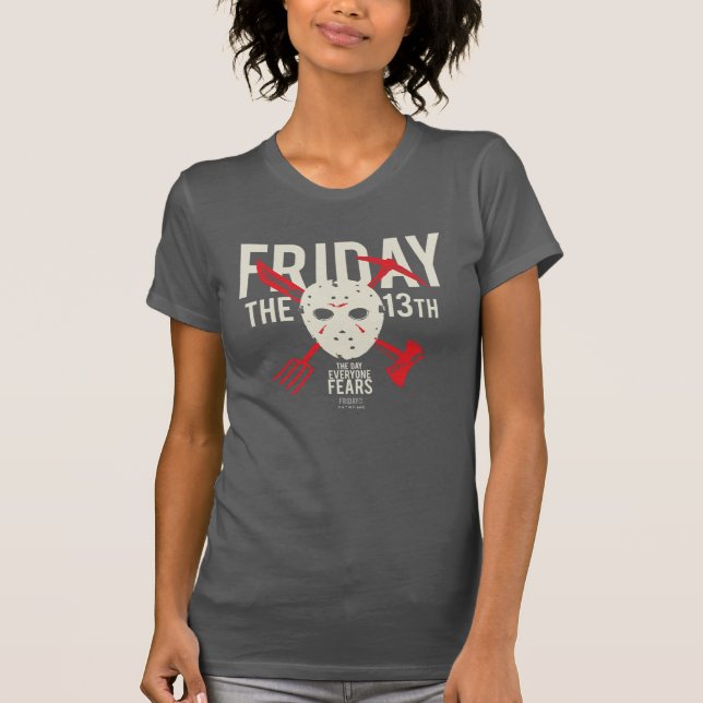 Fredag den 13 | Vapen Kor Hockey Mask T Shirt (Framsida)