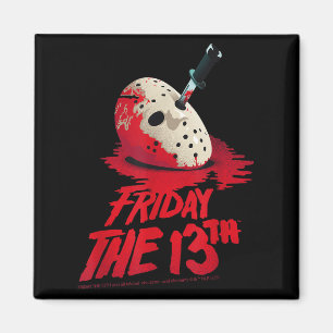 Fredag den trettonde maskblodet Halloween-designen Magnet