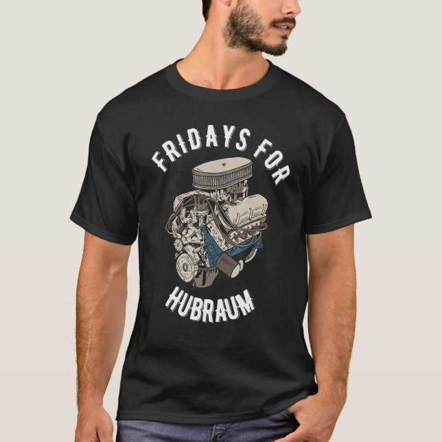 Fredag för Hubraum Skull Pistons framtida frihet T Shirt (Framsida)