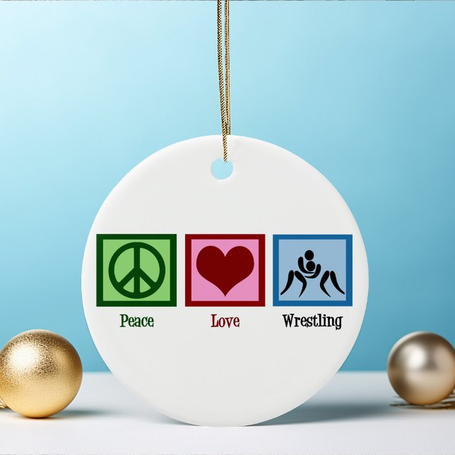 Fredag Kärlek-brottarteamets jul Julgransprydnad Keramik (Skapare uppladdad)