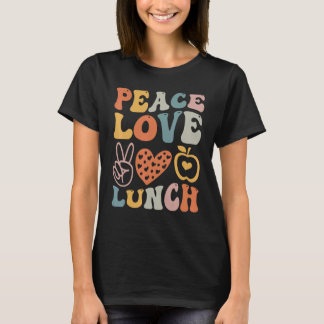 Fredag kärlek lunch dam retro groovy lunch dam Til T Shirt