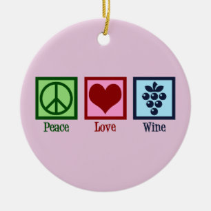 Fredag Kärlek Vin Land Rosa jul Julgransprydnad Keramik