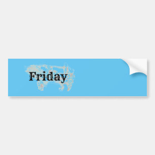 FREDAG - liten - Sticker Bildekal