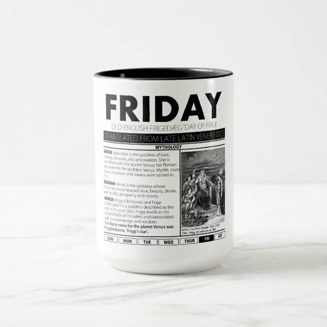 FREDAG & MYTHEN BAK DEN:  en av sju koppar (Center)