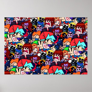 Fredag Night Funkin Collage Poster