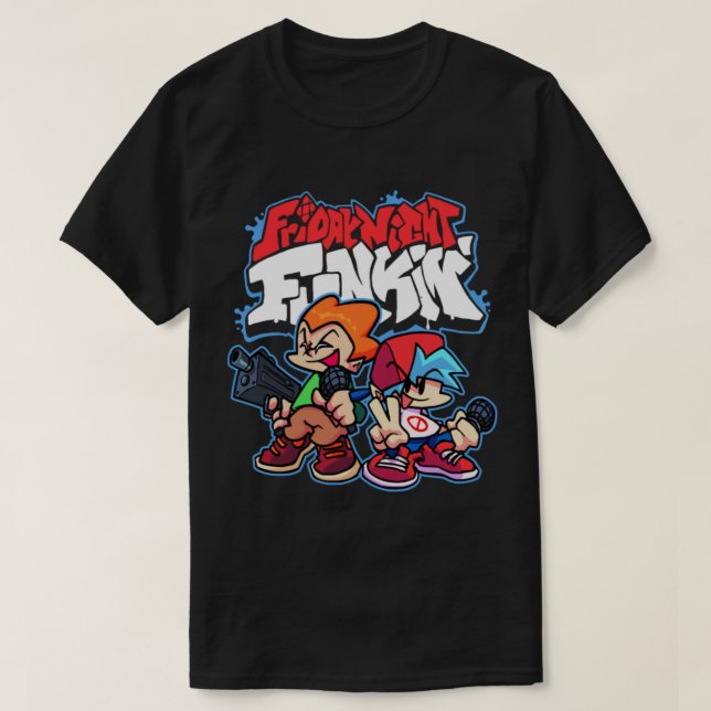 Fredag Night Funkin Duo FNF T Shirt (Design framsida)