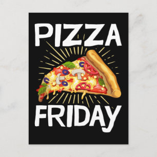 Fredag Pizza Foodie Vykort