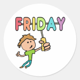 Fredag Runt Klistermärke