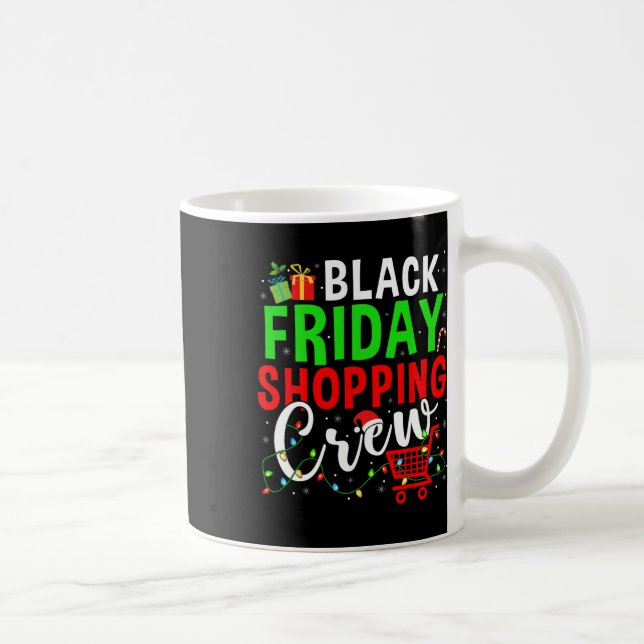 Fredag Shopping Crew jul Ljus Black Shoppi Kaffemugg (Höger)