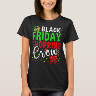 Fredag Shopping Crew jul Ljus Black Shoppi T Shirt
