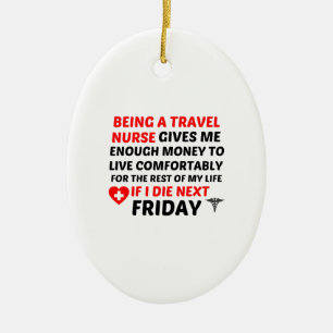 FREDAG TRAVEL NURS JULGRANSPRYDNAD KERAMIK