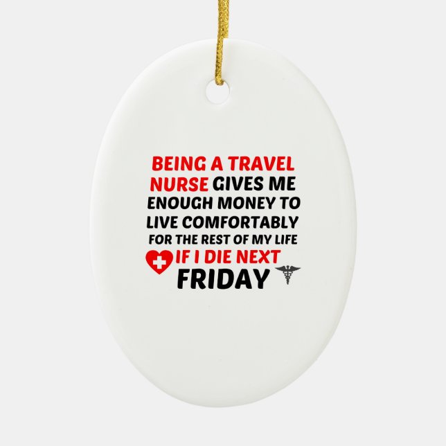 FREDAG TRAVEL NURSE JULGRANSPRYDNAD KERAMIK (Framsidan)