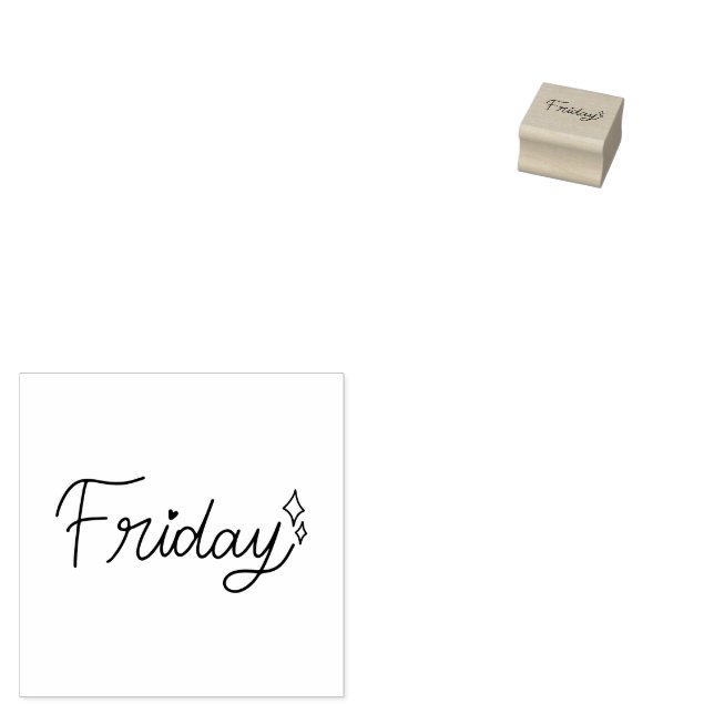 Fredag Veckoplanerings Journal Design Stämpel (Stämplad)