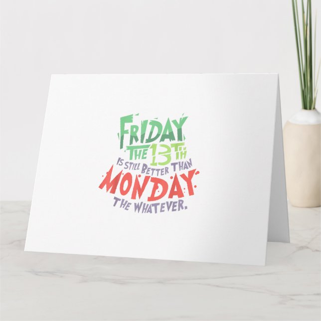 Fredagen den 13:e är bättre än måndagen den vad so kort (Framsida)