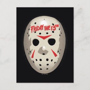 Fredagen den 13:e Grafik med hockeymask Vykort