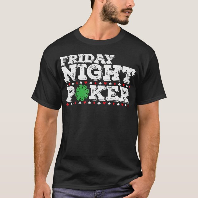 Fredagskvällens Pokerchips T Shirt (Framsida)